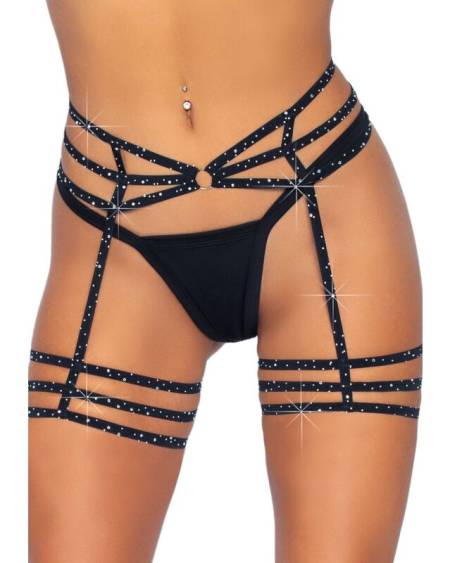 LEG AVENUE - PORTE-JARRETELLES EN STRASS TAILLE UNIQUE