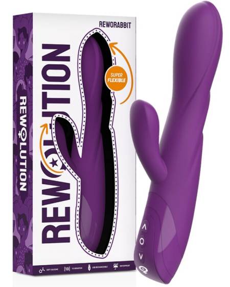 REWOLUTION - REWORABBIT VIBRATEUR FLEXIBLE AVEC LAPIN
