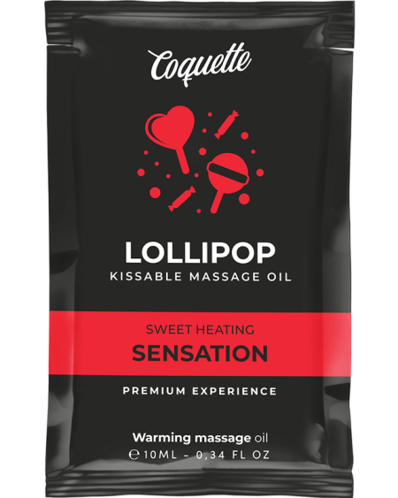 COQUETTE CHIC DESIRE - HUILE DE MASSAGE KISSABLE DE POCHE AVEC SUCETTE EFFET CHALEUR 10 ML