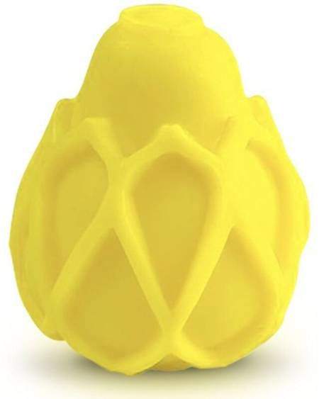 G-VIBE - OEUF MASTURBATEUR TEXTURÉ JAUNE RÉUTILISABLE