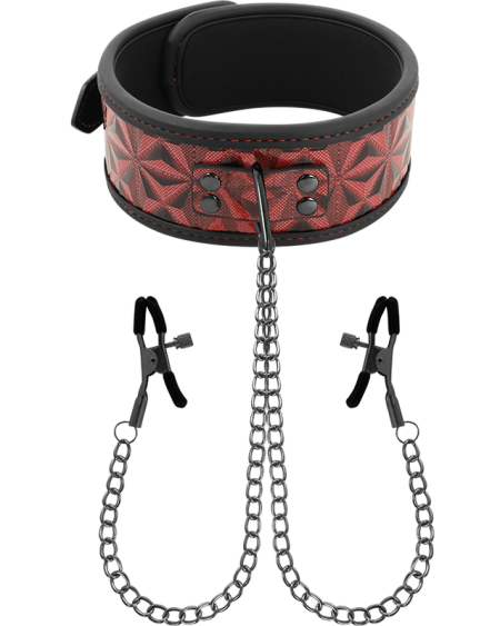 BEGME - COLLIER ÉDITION ROUGE AVEC PINCES  TÉLÉMON AVEC DOUBLURE EN NÉOPRÈNE