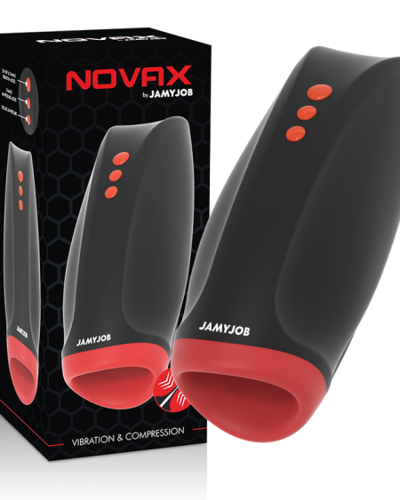 JAMYJOB - MASTURBATEUR NOVAX AVEC VIBRATION ET COMPRESSION