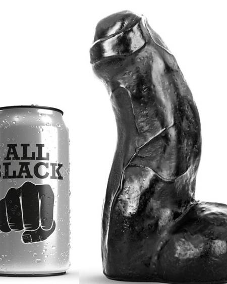 ALL BLACK - DONG RÉALISTE NOIR 17 CM