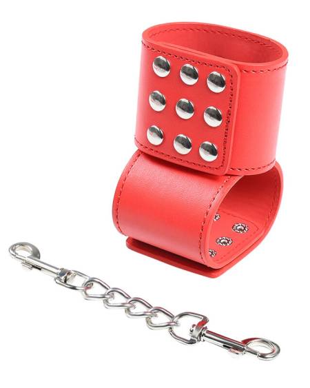 OHMAMA FETISH - MENOTTES ROUGES AVEC FERMETURE À PRESSION