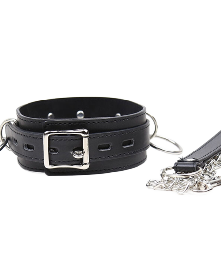 OHMAMA FETISH - COLLIER DE SOUMISSION AVEC 3 ANNEAUX