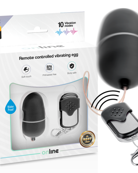 ONLINE - OEUF VIBRANT TÉLÉCOMMANDE M NOIR