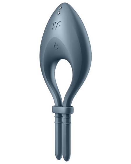 SATISFYER - APPLICATION BULLSEYE RING VIBRATOR GRIS