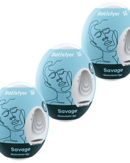 SATISFYER - 3 OEUFS MASTURBATEURS SAVAGE