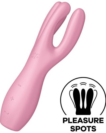 SATISFYER - VIBRATEUR THREESOME 3 ROSE