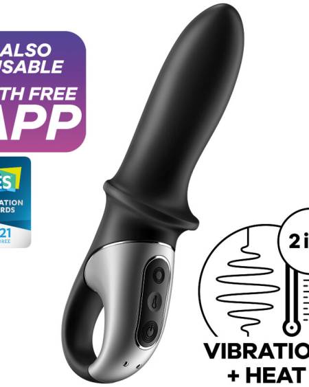 SATISFYER - APPLICATION DE VIBRATEUR ANAL HOT PASSION NOIR