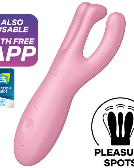 SATISFYER THREESOME 4 VIBRADOR APP - ROSA