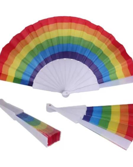 PRIDE - ÉVENTAIL EN TISSU DRAPEAU LGBT