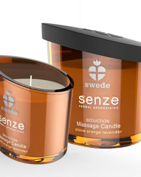 SWEDE - BOUGIE DE MASSAGE SÉDUCTION SENZE - GIROFLE, ORANGE, LAVANDE