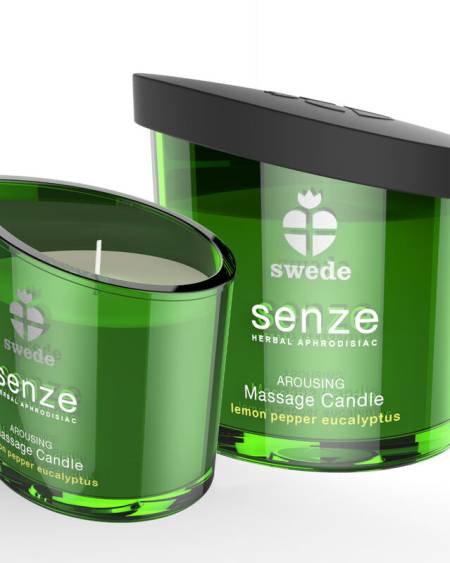 SWEDE - BOUGIE DE MASSAGE EXCITANTE SENZE - CITRON, POIVRE, EUCALYPTUS