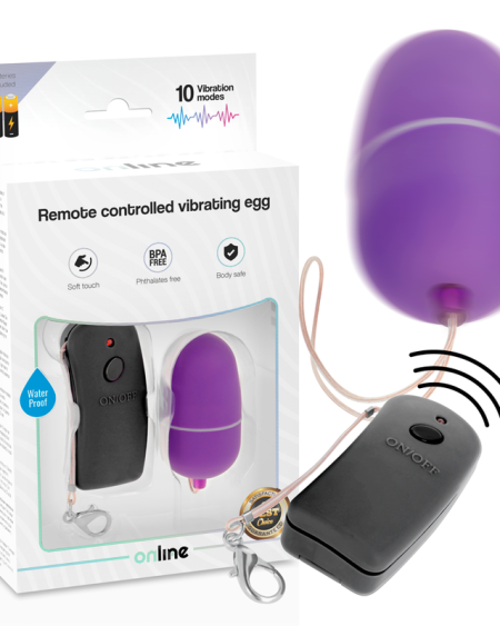 ONLINE - OEUF VIBRANT AVEC TÉLÉCOMMANDE LILAS