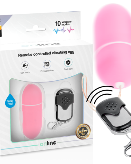 ONLINE - OEUF VIBRANT TÉLÉCOMMANDE L ROSE