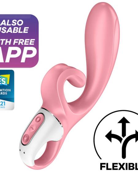 SATISFYER - HUG ME VIBRADOR RABBIT APP AZUL