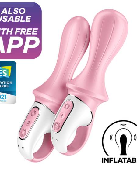 SATISFYER - AIR PUMP BOOTY 5+ VIBRATEUR ANAL GONFLABLE ROSE