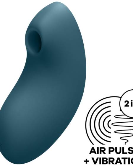 SATISFYER VULVA LOVER 2 ESTIMULADOR Y VIBRADOR - AZUL