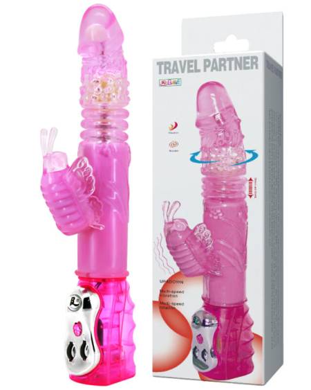 BAILE - PARTENAIRE DE VOYAGE ROTATEUR HAUT ET BAS LAPIN ROSE