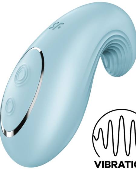 SATISFYER - DIPPING DELIGHT VIBRADOR LAY-ON AZUL