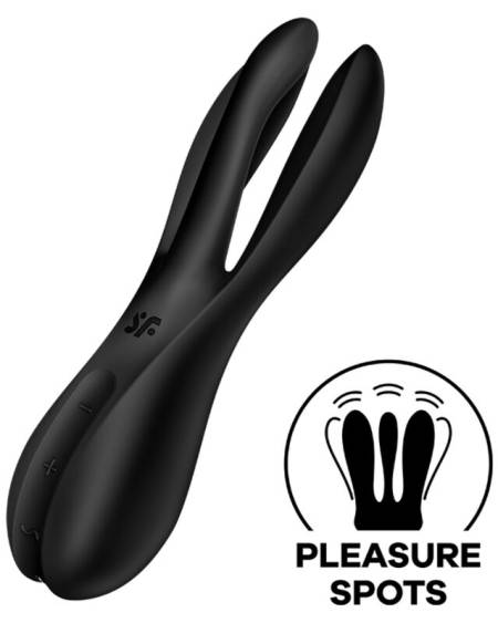 SATISFYER - VIBRATEUR THREESOME 2 NOIR