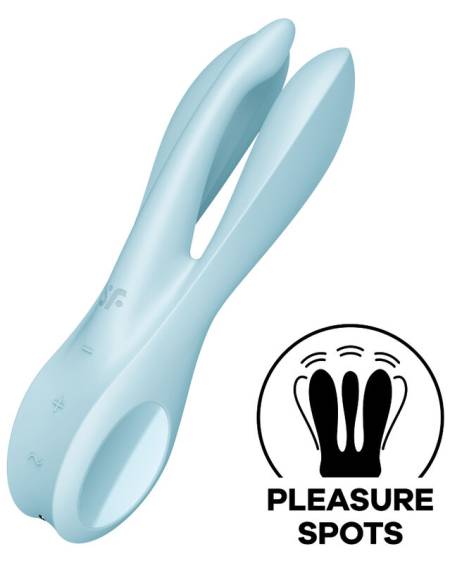 SATISFYER - VIBRATEUR THREESOME 1 BLEU