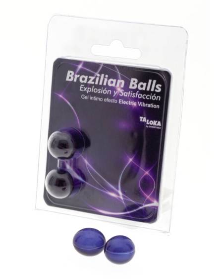 TALOKA - 2 BALLES BRÉSILIENNES EFFET VIBRANT ÉLECTRIQUE GEL EXCITANT