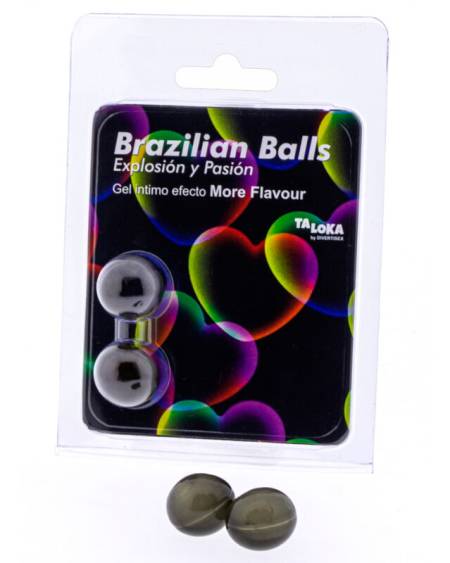 TALOKA - 2 BOULES BRÉSILIENNES PLUS DEFFET DE SAVEUR GEL EXCITANT