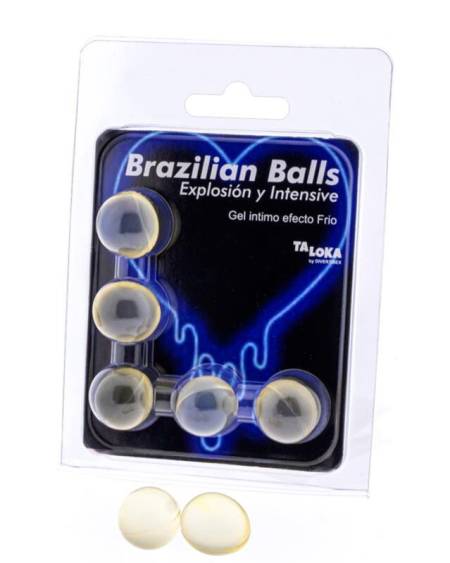 TALOKA - 5 BALLES BRÉSILIENNES GEL EXCITANT EFFET FROID  VIBRATION