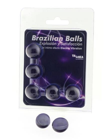 TALOKA - 5 BALLES BRÉSILIENNES EFFET VIBRANT ÉLECTRIQUE GEL EXCITANT
