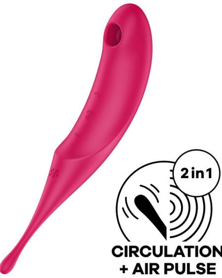 SATISFYER TWIRLING PRO ESTIMULADOR Y VIBRADOR - ROJO