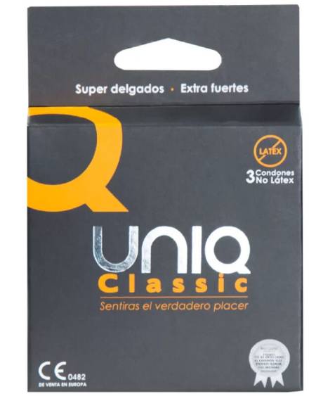 UNIQ - CLASSIC PRÉSERVATIFS SANS LATEX 3 UNITÉS