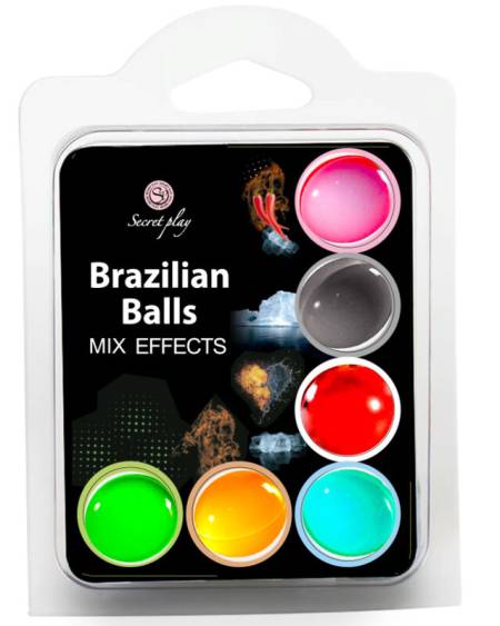 SECRET PLAY SET 6 BALLES BRÉSILIENNES EFFET MIX