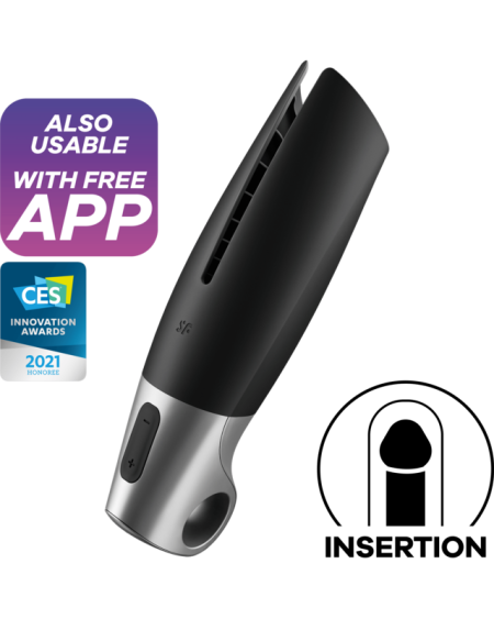 SATISFYER - MASTURBATEUR PUISSANT NOIR