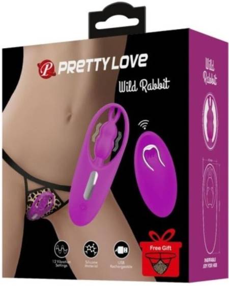 PRETTY LOVE - WILD RABBIT STIMULATEUR POUR CULOTTES AVEC TÉLÉCOMMANDE LILAS
