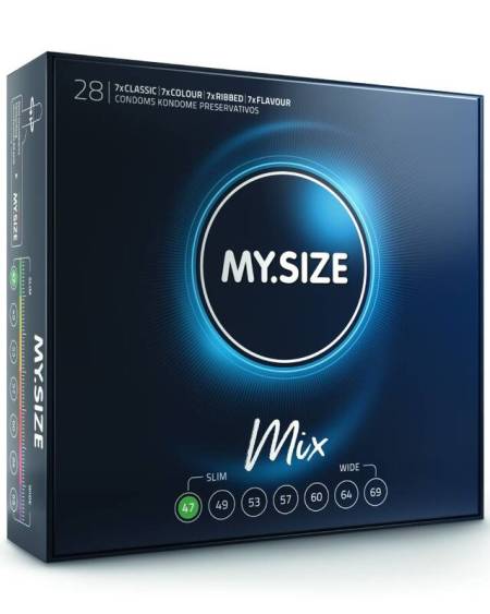 MY SIZE - MIX PRÉSERVATIFS 47 MM 28 UNITÉS