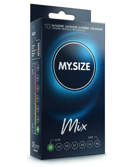 MY SIZE - MIX PRÉSERVATIFS 47 MM 10 UNITÉS