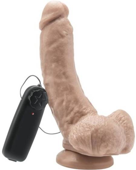 GET REAL - GODE 20,5 CM AVEC BILLES VIBRATEUR SKIN