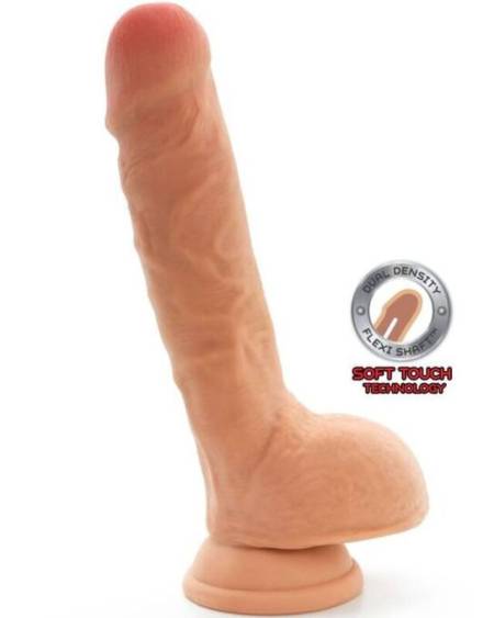 GET REAL - GODE DOUBLE DENSITÉ 25,5 CM BALLES PEAU