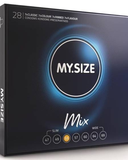 MY SIZE - MIX PRÉSERVATIFS 53 MM 28 UNITÉS