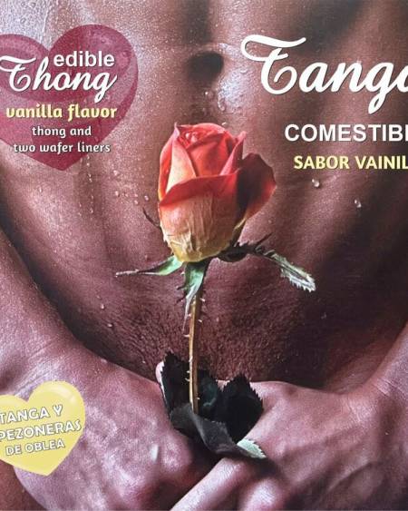 HOTFLOWERS - STRING HOMME + 2 NIPPLE AZYME VANILLE /es/pt/en/fr/it/