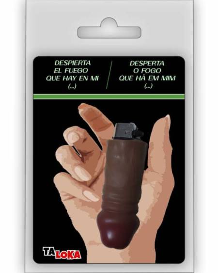 TALOKA - BRIQUET FANTASTIQUE EN FORME DE PÉNIS DE COULEUR MULATTO 100% RECHARGEABLE
