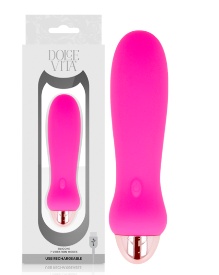 DOLCE VITA - VIBRATEUR RECHARGEABLE CINQ ROSE 7 VITESSES