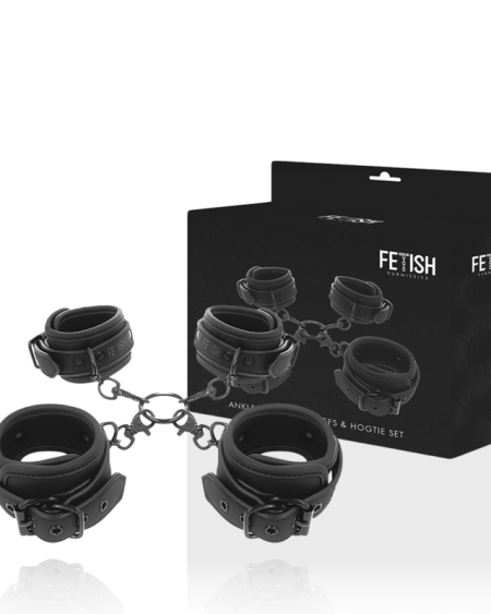 FETISH SUBMISSIVE - ENSEMBLE DE MENOTTES POUR MAINS ET CHEVILLES AVEC DOUBLURE EN NOPRÈNE
