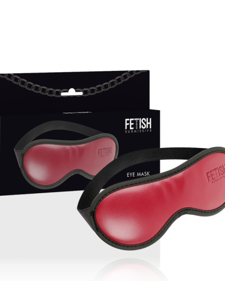 FETISH SUBMISSIVE DARK ROOM - MASQUE EN CUIR VÉGAN AVEC DOUBLURE EN NÉOPRÈNE