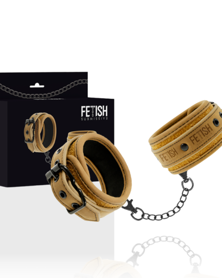 FETISH SUBMISSIVE ORIGIN - MENOTTES EN CUIR VEGAN AVEC DOUBLURE EN NÉOPRÈNE
