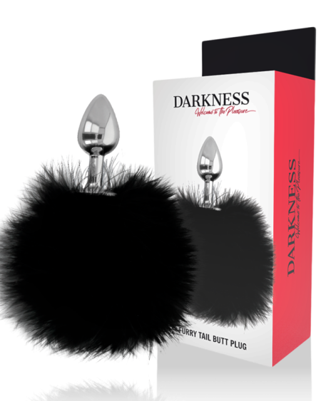 DARKNESS - BOUCHON EXTRA ANAL AVEC QUEUE NOIR 7 CM
