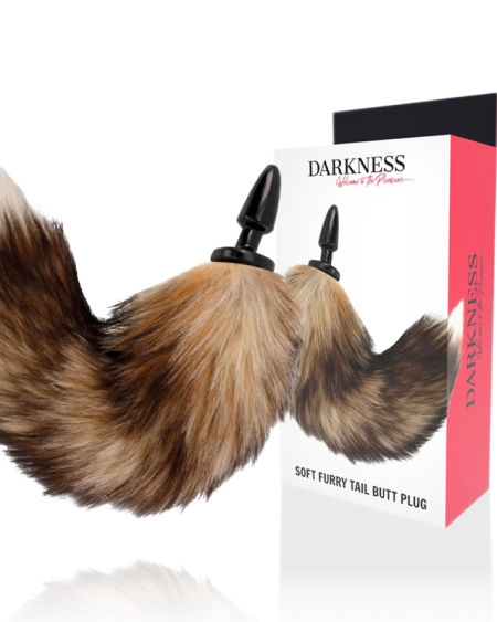 DARKNESS - QUEUE NATURELLE AVEC PLUG ANAL EN SILICONE 10 CM
