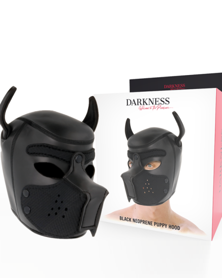 DARKNESS - MASQUE POUR CHIEN EN NÉOPRÈNE AVEC MUSEAU AMOVIBLE L